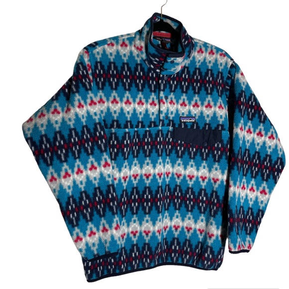 Patagonia Synchilla Snap-T Fleece Pullover Size XS Forest Carpet Deep Sea Blue